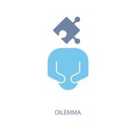 dilemma concept line icon. Simple element illustration. dilemma concept outline symbol design. vector