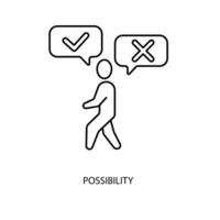 possibility concept line icon. Simple element illustration. possibility concept outline symbol design. vector