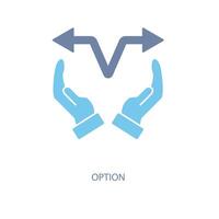 option concept line icon. Simple element illustration. option concept outline symbol design. vector