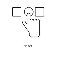 select concept line icon. Simple element illustration. select concept outline symbol design. vector