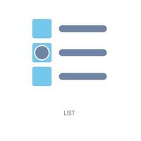 list concept line icon. Simple element illustration. list concept outline symbol design. vector