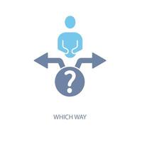 which way concept line icon. Simple element illustration. which way concept outline symbol design. vector