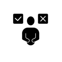 decide concept line icon. Simple element illustration. decide concept outline symbol design. vector