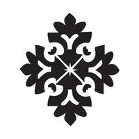 mandala outline icon and black pattern art design. vector
