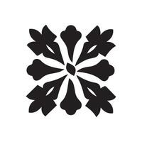 mandala outline icon and black pattern art design. vector