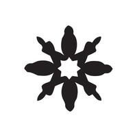mandala outline icon and black pattern art design. vector