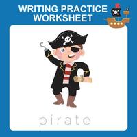 Learning to writing activity. Tracing letter activity worksheet for children vector