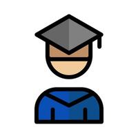 Graduation lineal icon. toga hat, university, academy flat icons. Suitable for websites, UI and mobile apps. vector