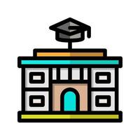 University lineal icon. campus building, academic, institution, education flat icons design. Suitable for websites, UI and mobile apps. vector