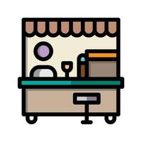 Canteen lineal icon. cafe, lunch, restaurant, coffee shop flat icons. Suitable for websites, UI and mobile apps. vector