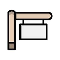 Signboard lineal icon. direction boards, signposts, advertising flat icons. Suitable for websites, UI and mobile apps. vector