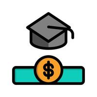 Scholarship lineal icon. graduation, diploma, academic, university flat icons. Suitable for websites, UI and mobile apps. vector