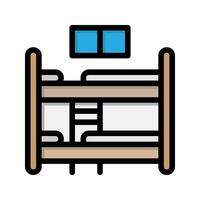Dormitory lineal icon. residence, furniture, hotel room, motel flat icons. Suitable for websites, UI and mobile apps. vector