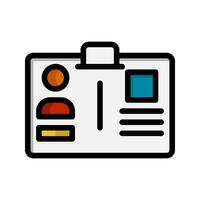 Id card lineal icon. student access, university identity, worker sign flat icons. Suitable for websites, UI and mobile apps. vector