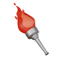 Flames of Victory Torch with Burning Fire for Sporting Events. 3D Render png