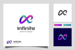 initial letter A or Ae infinity color logo design with gradient colorful style. creative loop abstract shape infinite logo symbol vector