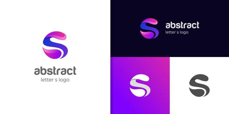 Dynamic Letter S Abstract Motion Logo Design round graphic Modern and Energetic Concept design