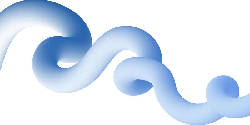 3d blue pipe with gradient on white background Abstract cover Modern cover presentation template for your business Futuristic banner for invitations announcement websites