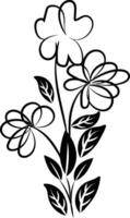 Hand drawn engraving floral background vector
