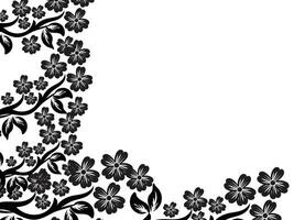 Hand drawn engraving floral background vector