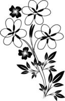 Hand drawn engraving floral background vector