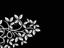 Hand drawn engraving floral background vector