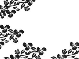 Hand drawn engraving floral background vector