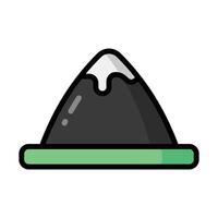 Simple Mountain colorful icon Illustration. The icon illustration can be used for websites, print templates, presentation templates, illustrations, etc vector