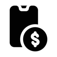 Simple Mobile Banking icon. The icon can be used for websites, print templates, presentation templates, illustrations, etc vector