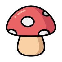 Simple Mushroom colorful icon Illustration. The icon illustration can be used for websites, print templates, presentation templates, illustrations, etc vector