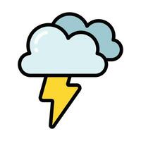 Simple Storm colorful icon Illustration. The icon illustration can be used for websites, print templates, presentation templates, illustrations, etc vector