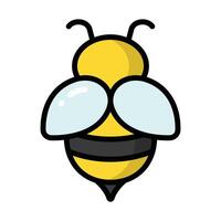 Simple Bee colorful icon Illustration. The icon illustration can be used for websites, print templates, presentation templates, illustrations, etc vector