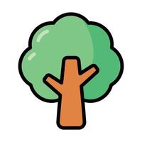 Simple Tree colorful icon Illustration. The icon illustration can be used for websites, print templates, presentation templates, illustrations, etc vector