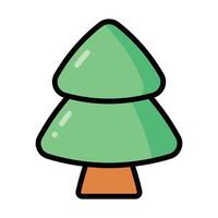 Simple Pine Tree colorful icon Illustration. The icon illustration can be used for websites, print templates, presentation templates, illustrations, etc vector