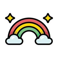 Simple Rainbow colorful icon Illustration. The icon illustration can be used for websites, print templates, presentation templates, illustrations, etc vector