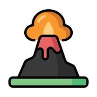 Simple Volcano colorful icon Illustration. The icon illustration can be used for websites, print templates, presentation templates, illustrations, etc vector