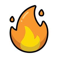 Simple Fire colorful icon Illustration. The icon illustration can be used for websites, print templates, presentation templates, illustrations, etc vector