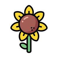 Simple Sunflower colorful icon Illustration. The icon illustration can be used for websites, print templates, presentation templates, illustrations, etc vector