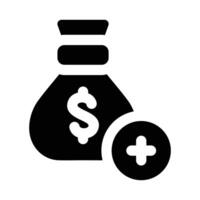Simple Add Income icon. The icon can be used for websites, print templates, presentation templates, illustrations, etc vector