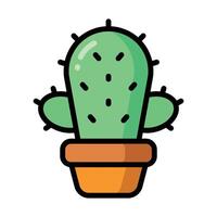 Simple Cactus colorful icon Illustration. The icon illustration can be used for websites, print templates, presentation templates, illustrations, etc vector