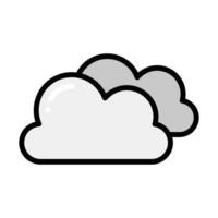 Simple Cloud colorful icon Illustration. The icon illustration can be used for websites, print templates, presentation templates, illustrations, etc vector