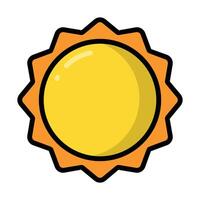 Simple Sun colorful icon Illustration. The icon illustration can be used for websites, print templates, presentation templates, illustrations, etc vector