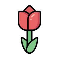 Simple Tulip colorful icon Illustration. The icon illustration can be used for websites, print templates, presentation templates, illustrations, etc vector