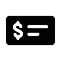 Simple Cheque icon. The icon can be used for websites, print templates, presentation templates, illustrations, etc vector