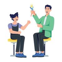 Ready to use flat illustration of tooth removal vector