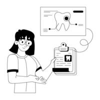Check out this flat illustration of dental report vector