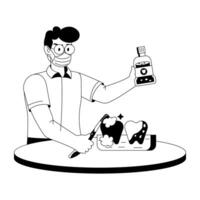 Get this glyph illustration of oral hygiene vector