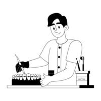 Ready to use Glyph illustration of an orthodontist vector
