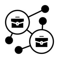 Job Network icon line illustration vector