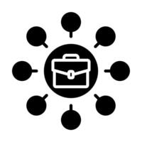 Work Hub icon line illustration vector